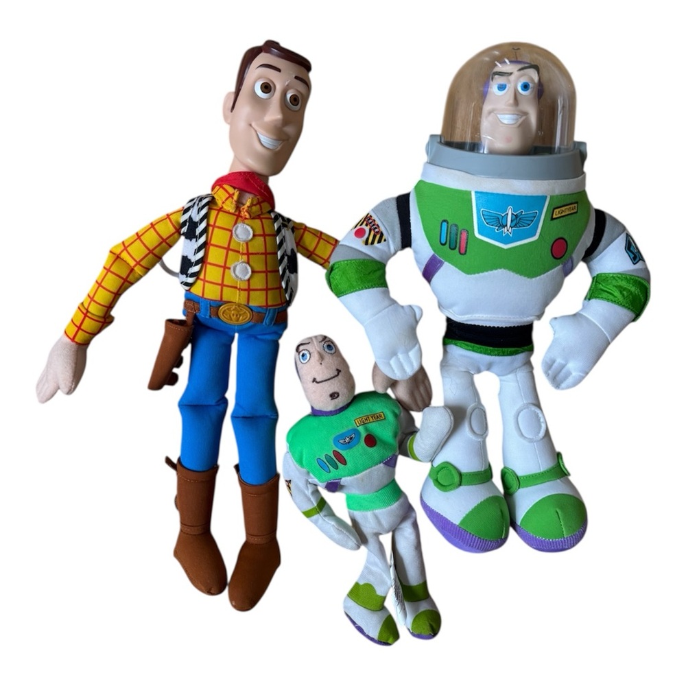 Toy Story Woody & Buzz Lightyear Plush Set Disney Pixar set & mini collectors!!